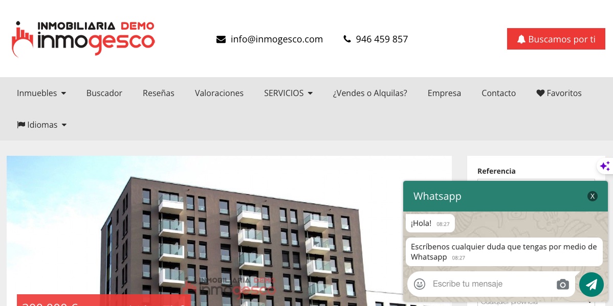 Cómo captar inmuebles por Whatsapp a través de la página web de Inmogesco Cómo captar inmuebles por Whatsapp a través de la página web de Inmogesco
