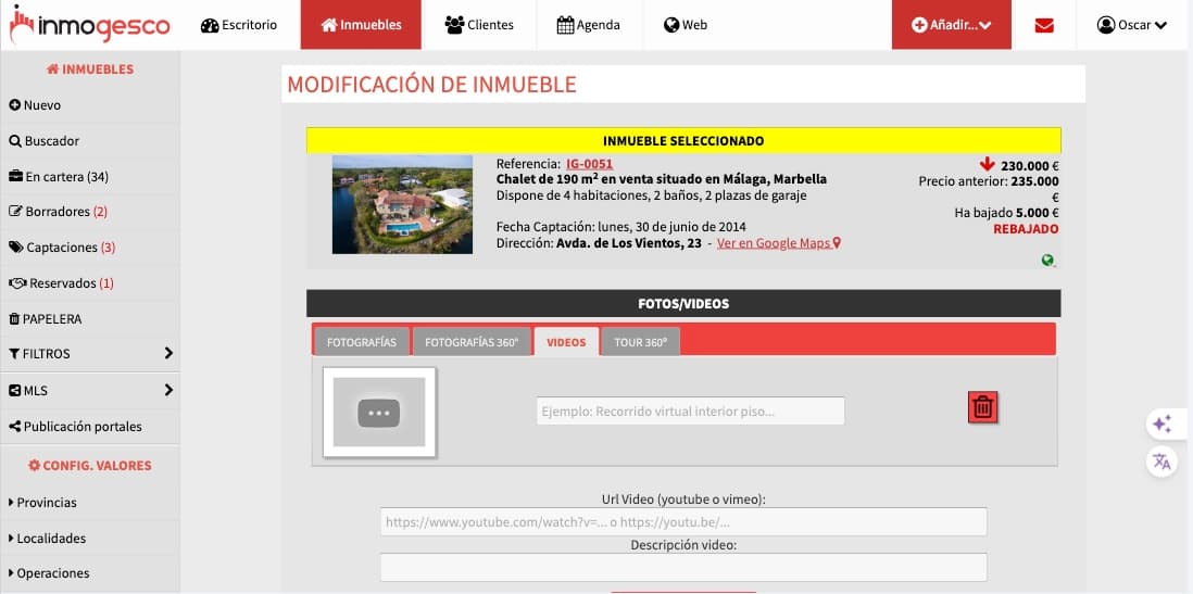 Video de un inmueble en Inmogesco